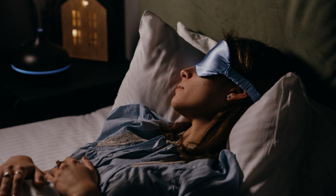 Woman Asleep With Sleep Mask