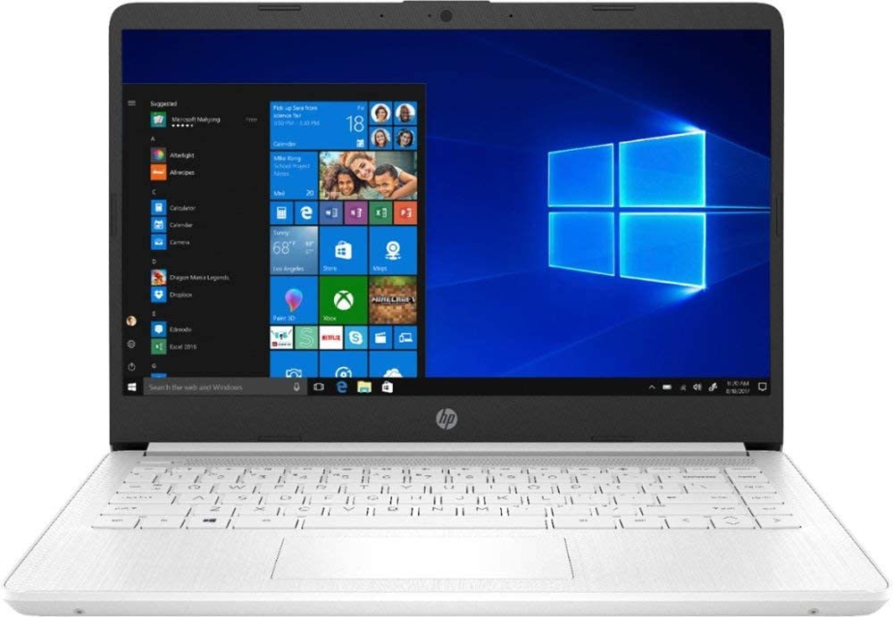  HP 14-dq0013ds 14" HD Touchscreen Laptop Intel Celeron N4020 1.1 GHz 4GB SDRAM 64GB eMMC Intel UHD Graphics Windows 10 Home S Mode - 26H04UA 