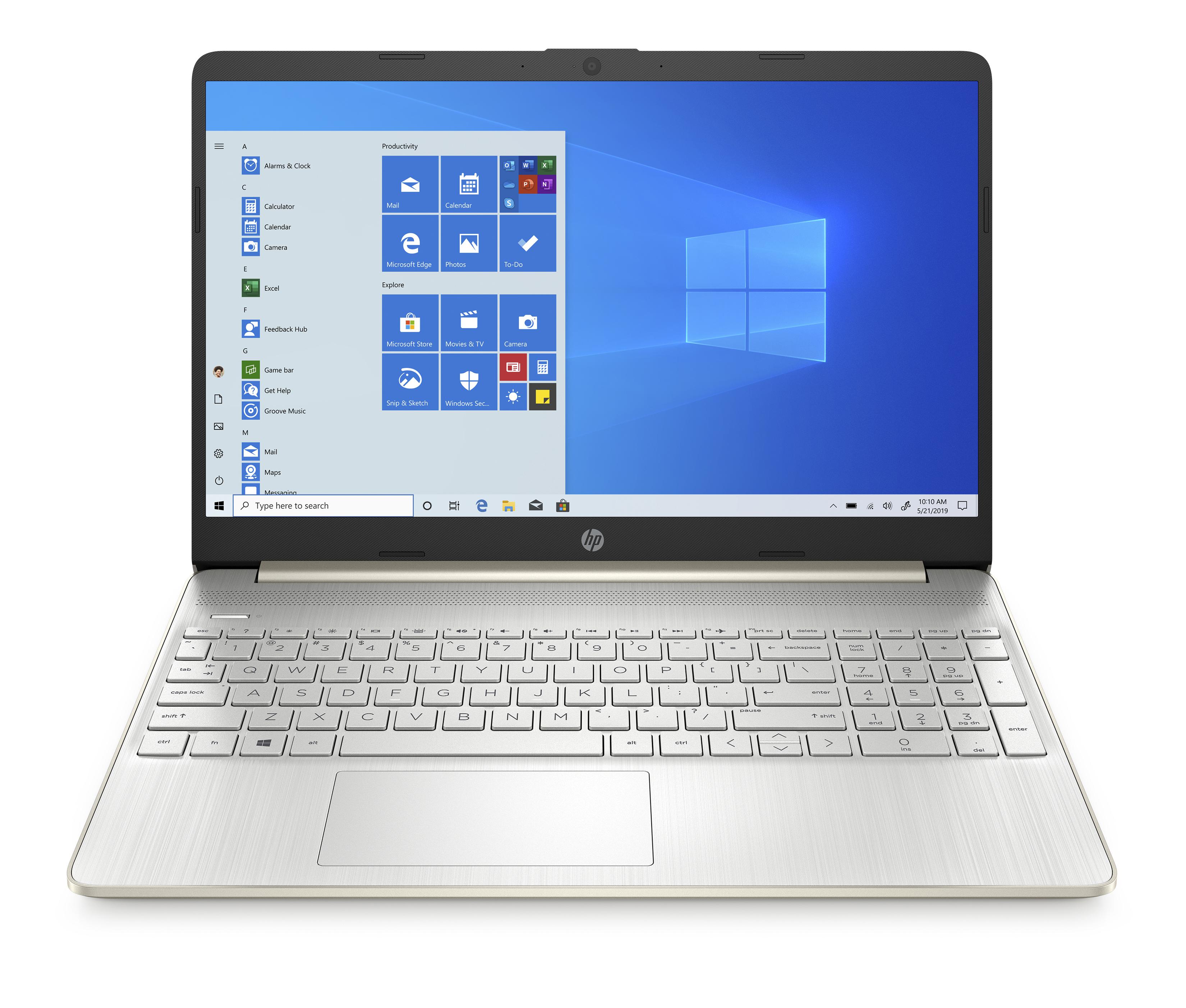  HP 15-dy2010ds 15.6" Touch Laptop Intel Pent. Gold 7505 2.0GHz 8GB 256GB SSD Intel UHD Graphics Win 10 - Pale Gold 