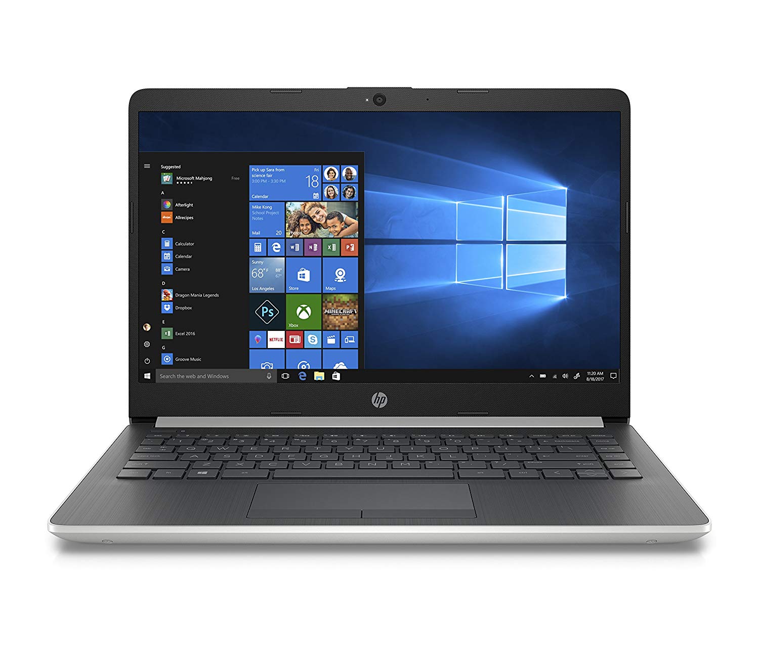  HP 14-cf0040ca 14" HD 1366 x 768 Laptop Intel i3-8130u 2.2GHz 4GB 128GB SSD Windows 10 S 