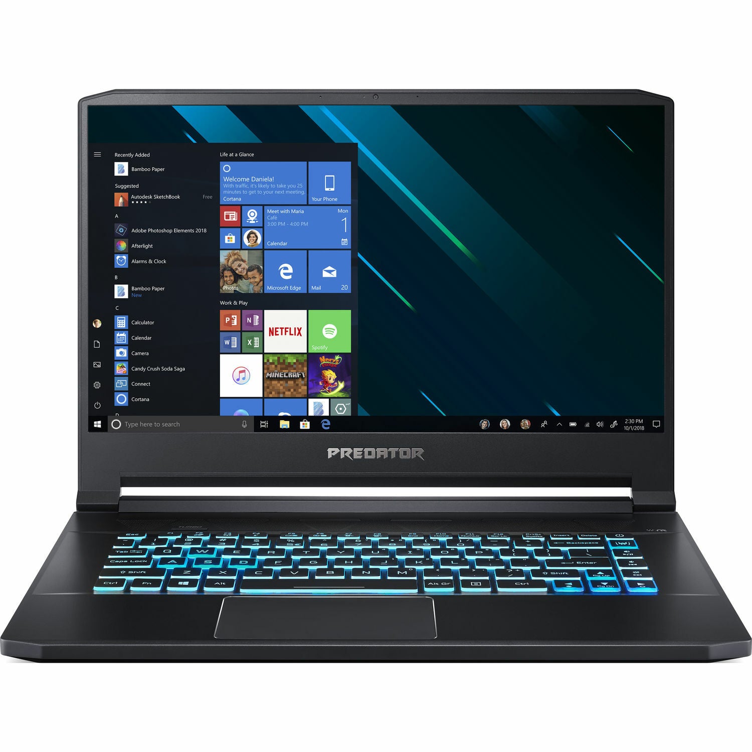  Acer Predator Triton 500 PT515-51-75BH 15.6" FHD (1920x1080) Intel i7-9750H 2.6GHz, 16GB memory, 512GB SSD, NVIDIA GeForce RTX 2060 (6GB), Windows 10 - NH.Q50AA.004 