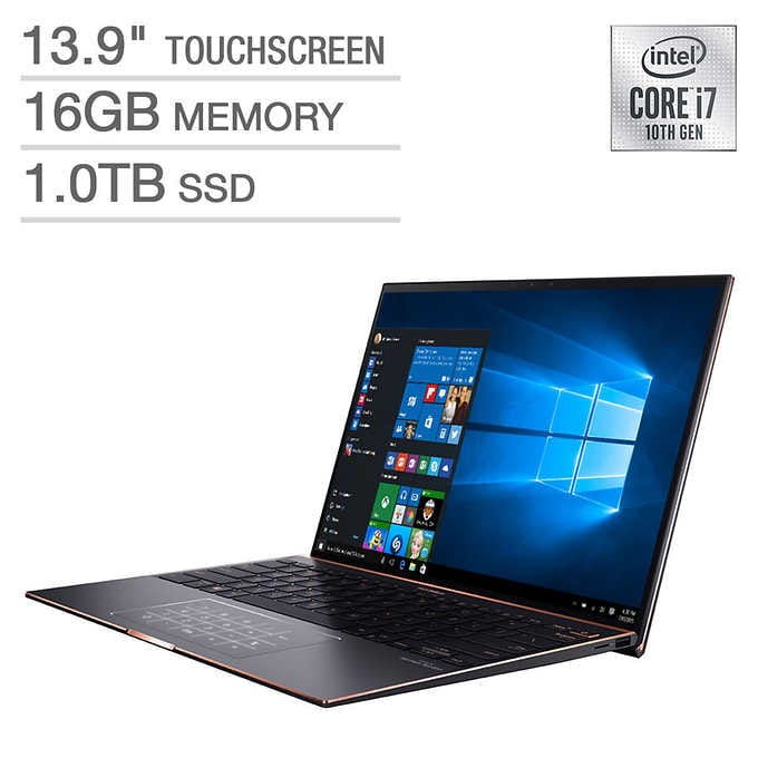  ASUS Laptop UX393JA-XB77T 13.9" Touch LCD LED-Backlit 3K Ultra HD (3300 x 2200) i7-1065G7 1.3 GHz 16GB 1TB SSD W10 Pro 