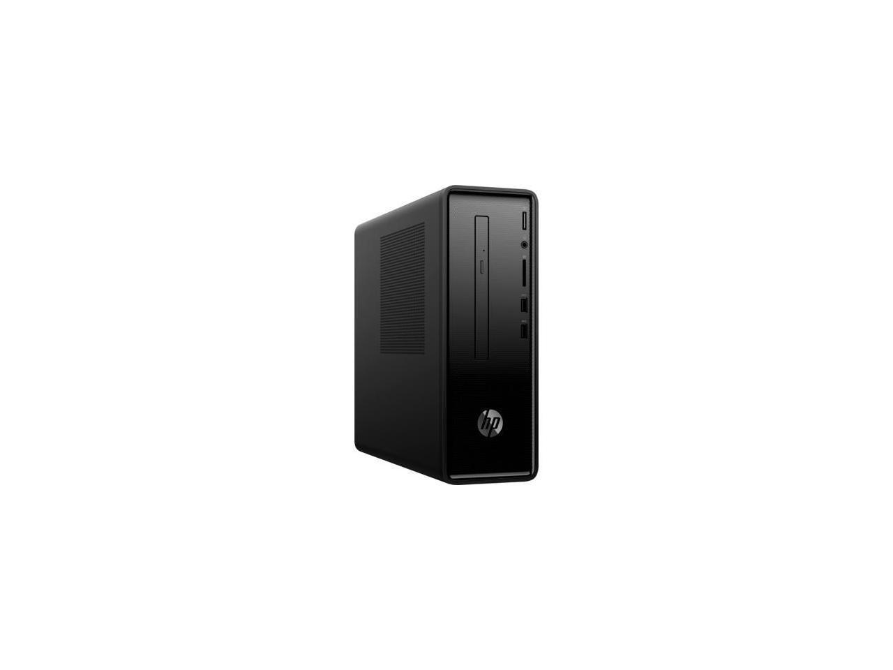  HP Slimline 290-a0009 MiniTower Desktop PC AMD A6-9225 Dual Core 2.6 GHz AMD Radeon Graphics 8GB RAM 1TB HDD HDMI VGA USB Windows 10, Black 