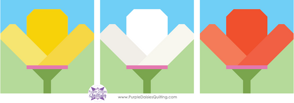 Desert Poppy quilt block by Cristy Fincher