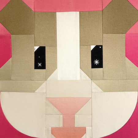 Guinea Pig Quilt Block by Cristy Fincher