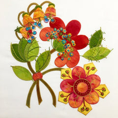 Orange Primrose Applique Pattern