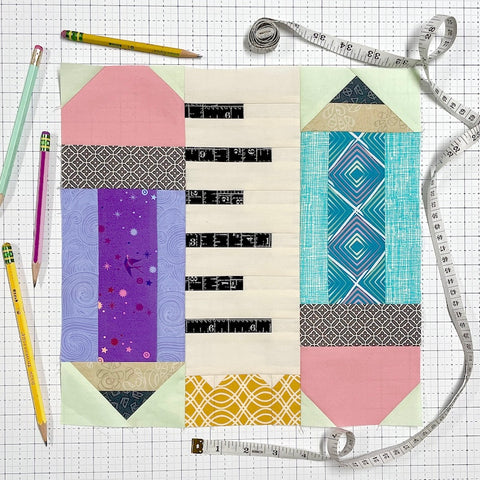 Make My Mark quilt block by Cristy Fincher