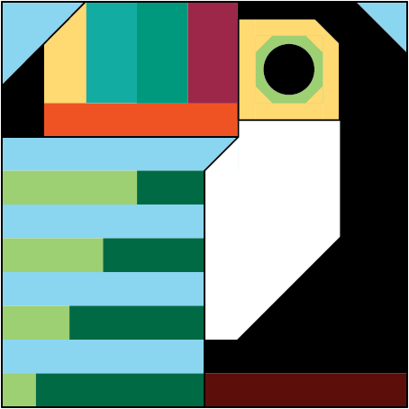 Yes Toucan! Free Quilt Block for August 2022 Quilt Block Mania