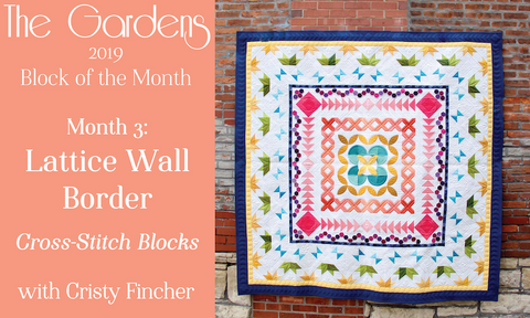 The Gardens BOM - cross stitch quilt blocks