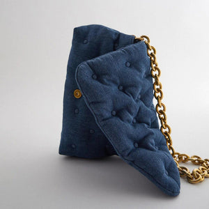 zara blue clutch