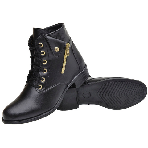 Bota Feminina Coturno Cano Curto Vegas