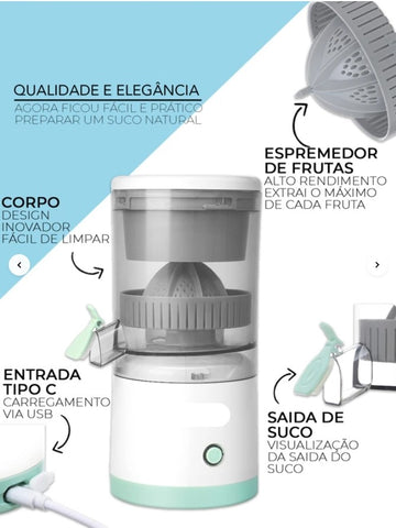 Espremedor de Frutas Elétrico Bivolt Portátil - Eletroflix