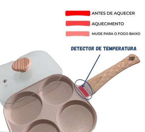 Frigideira Antiaderente 4 em 1 com Medidor de Temperatura - UltraChef