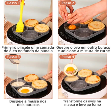 Frigideira Antiaderente 4 em 1 com Medidor de Temperatura - UltraChef