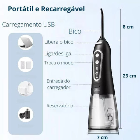 Irrigador Oral Portátil Bivolt - Water Clean