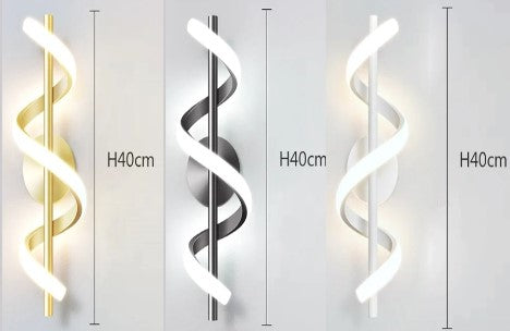 Luminária Arandela de LED para Parede Minimalista - Espiral Lines