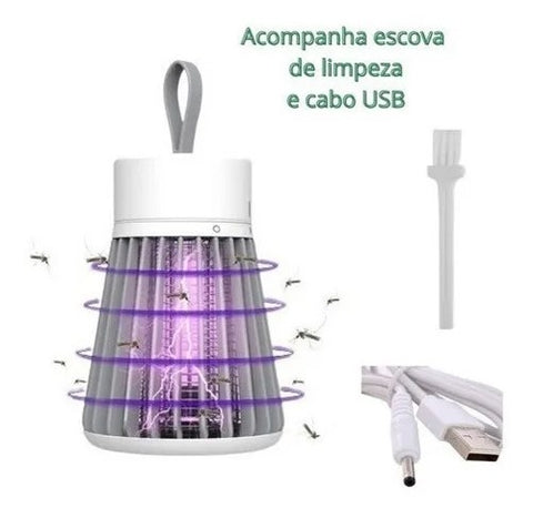 Luminária Ultrassônico Armadilha Mosquitos e Insetos -ChoqueLed