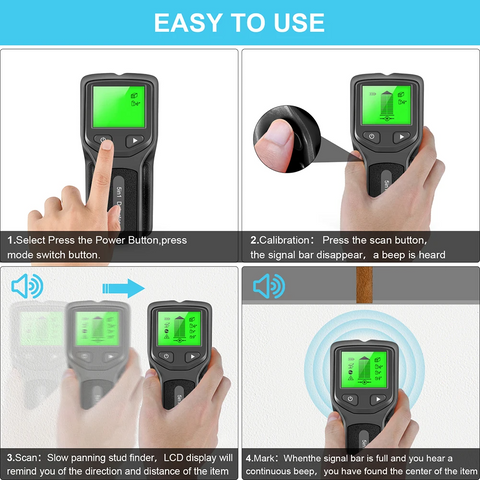 Scanner de Parede Detector Metal Viga Fio Tubo Cano Pvc Madeira - ScanDetect