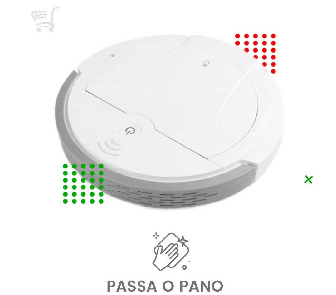 RoboDuster Aspirador de Pó Robô 5 em 1 - Varre, Aspira, Passa Pano, Umidifica e Estereliza