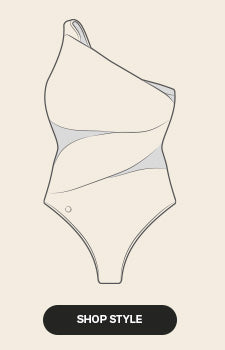 Asymmetrical slimming compression one piece swimsuit
