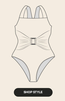 Slimming one piece swimsuit with belt detail