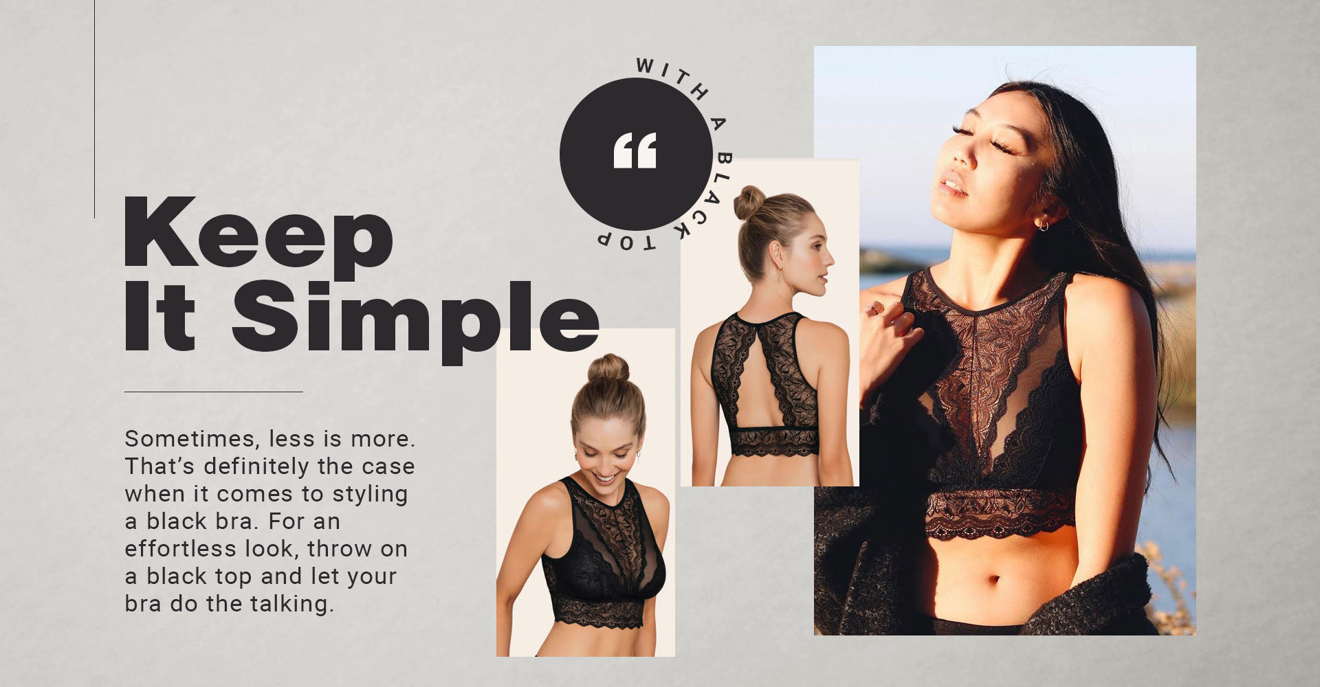 The Lace Bralette, Black