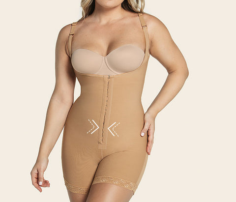 Firm Compression Boyshort Body Shaper with Butt Lifter (Front Hook-and-Eye  Closure)