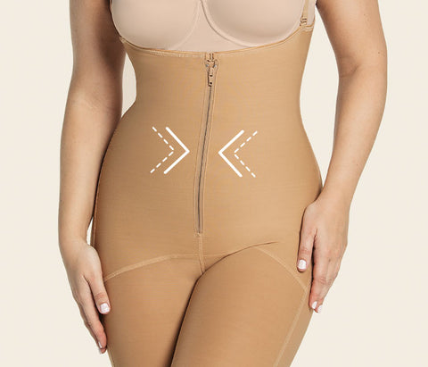 Knee-Length Body Shaper with Firm Compression