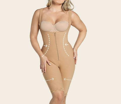 Sculpting Body And Thigh Shaper (Adjustable Straps)