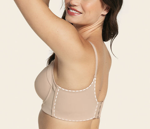 Leonisa Back Smoothing Bra with Soft Full Lace Coverage Cups - Bras for  Women