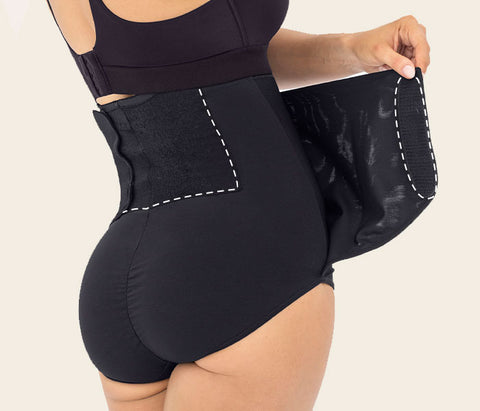 Postpartum Shapewear Panty with Adjustable Belly Wrap - HauteFlair