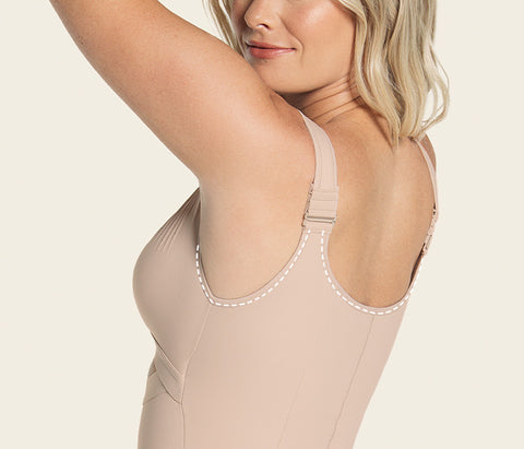 Leonisa 18520 Sculpting Body Shaper with Built-In Back Support Bra -  Mastectomy Shop