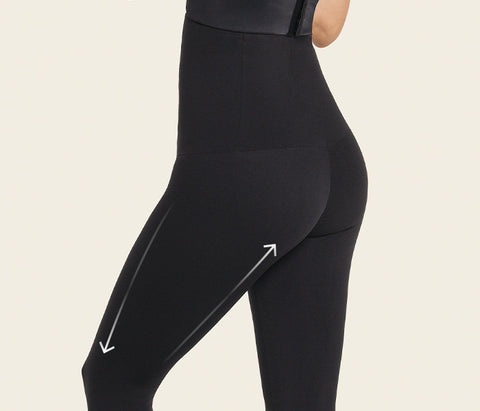 Leonisa Extra high waisted firm compression legging Dark Brown :  : Fashion