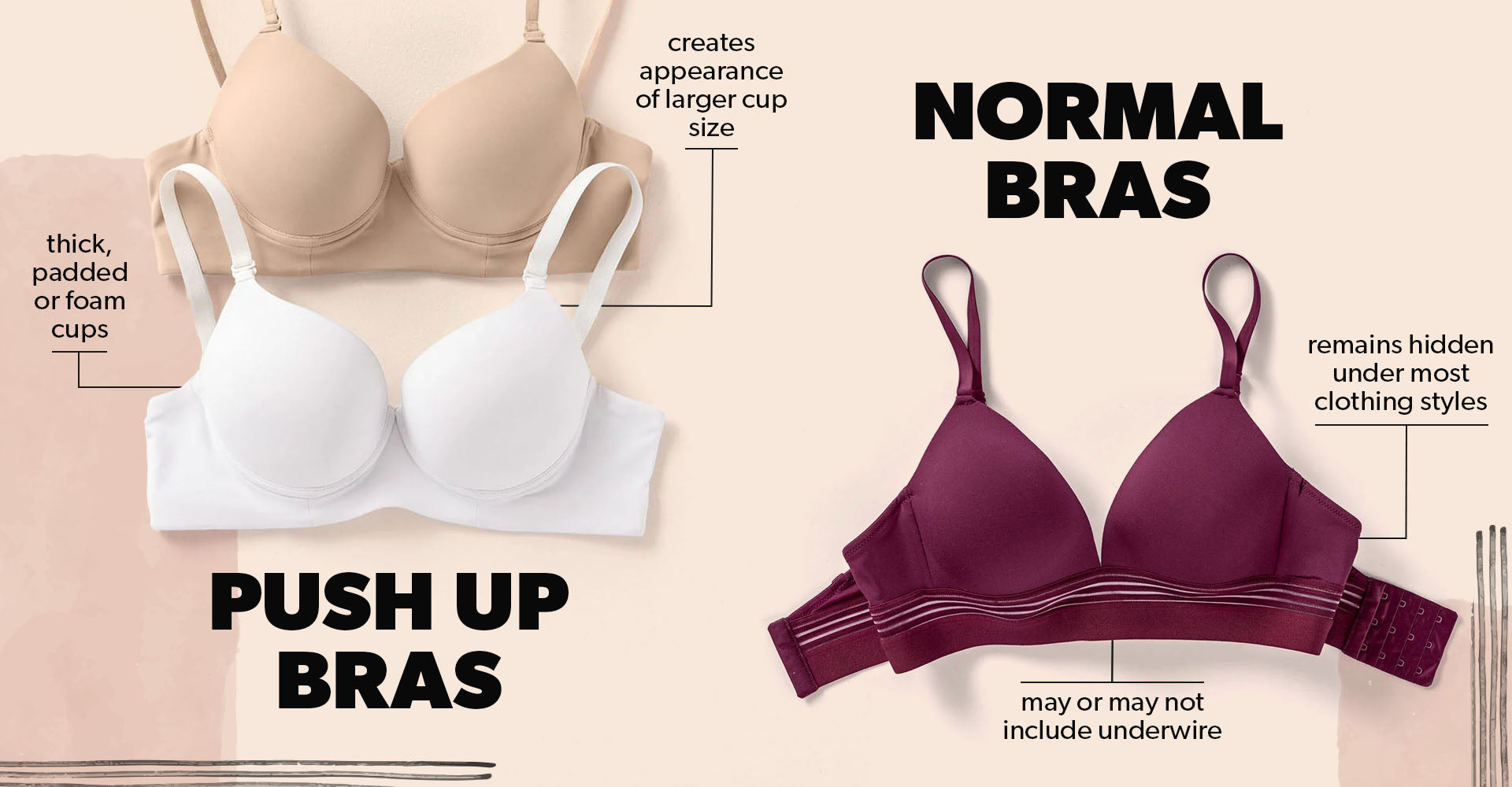 Push Up bra normal bra facts