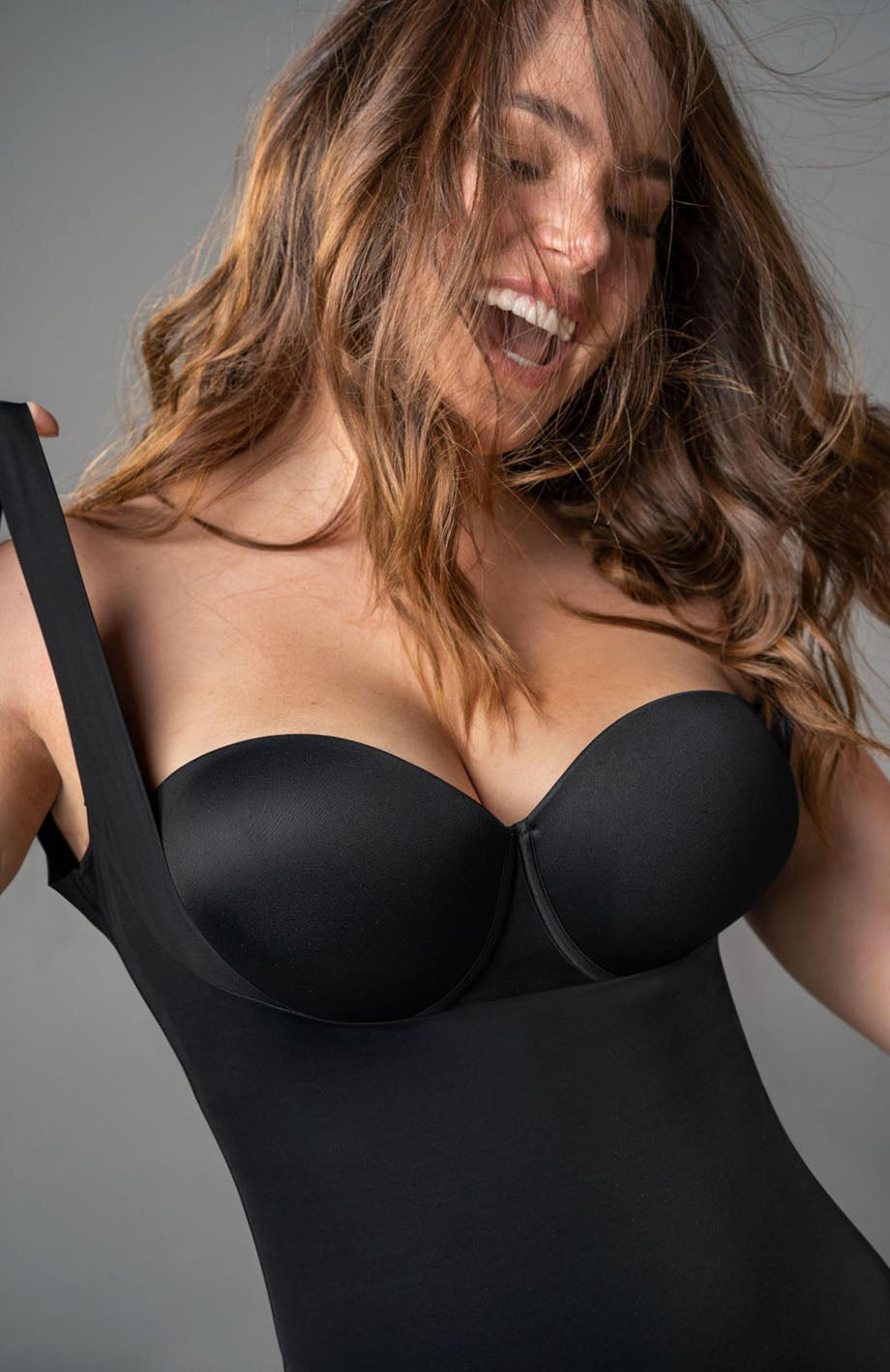 strapless long line push up bra