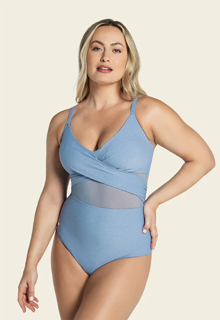 swimsuit with criss cross top