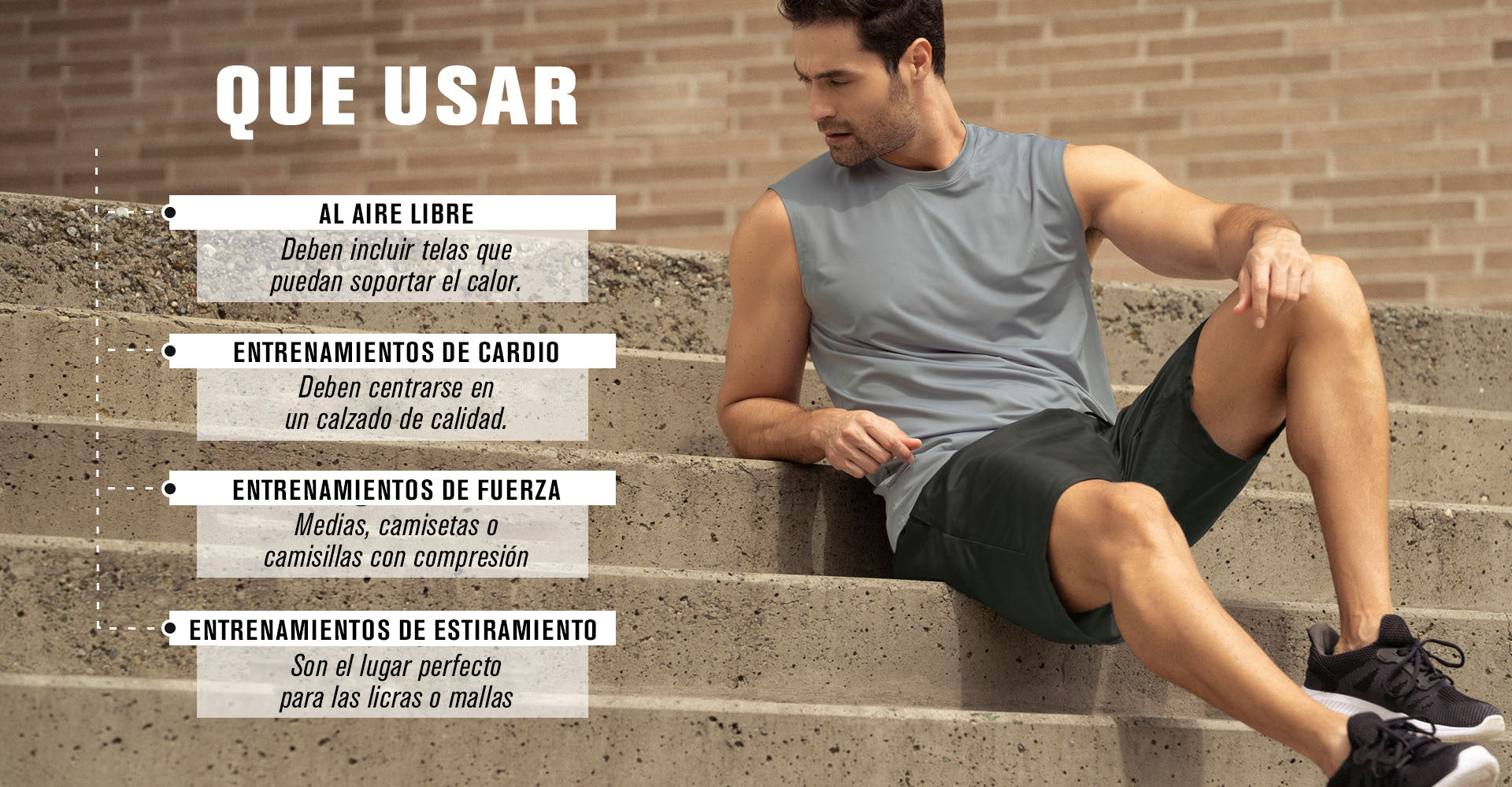 La ropa deportiva que los hombres quieren usar mientras entrenan