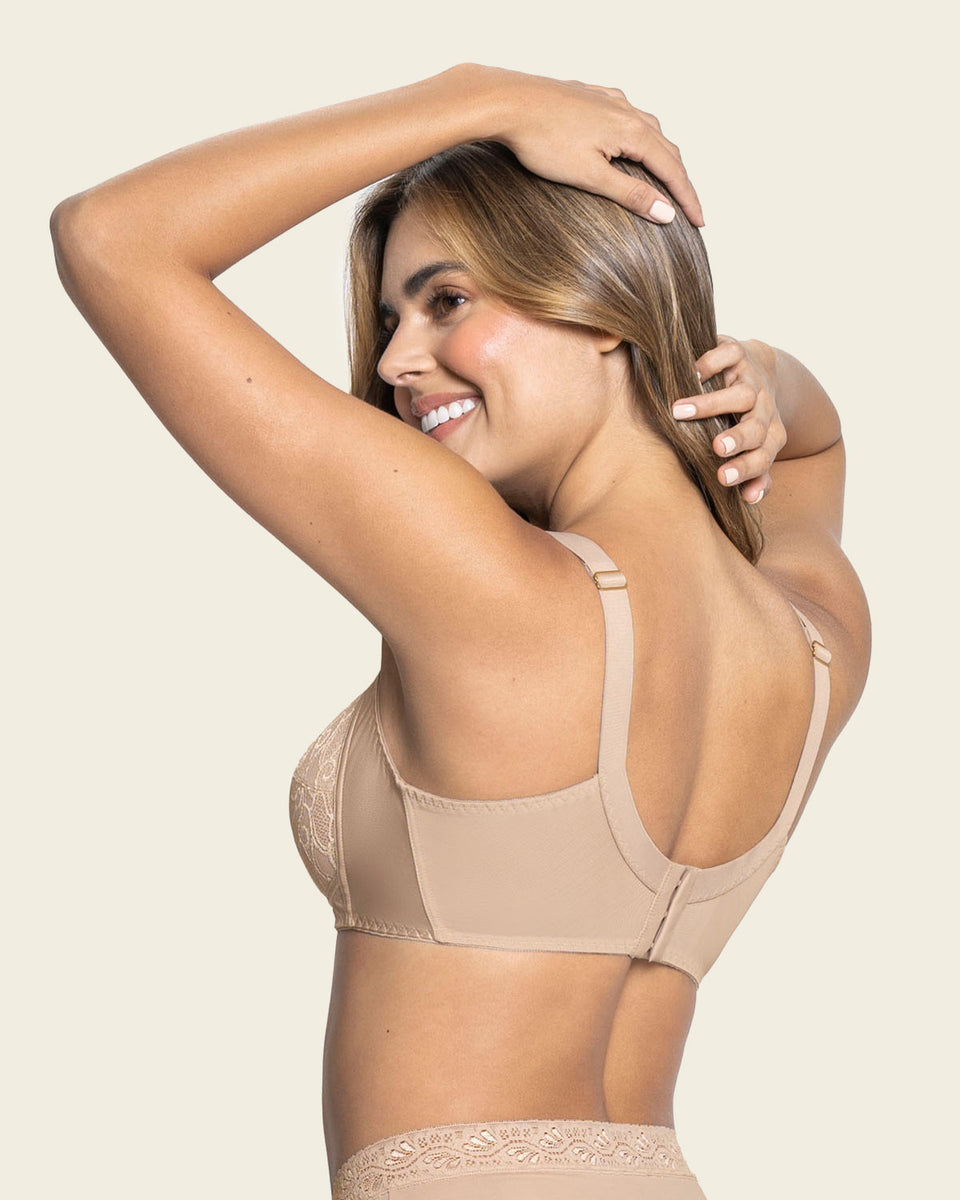 Wireless comfy compression bra in lace