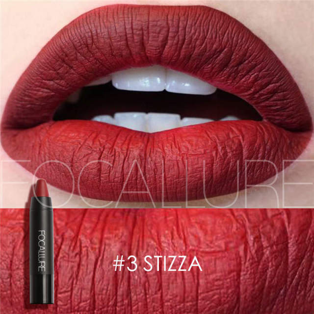 Brown FOCALLURE New 2019 Matte lipstick waterproof long lasting red brown lip pencil professional women beauty lip makeup lipstick