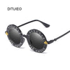Retro Small Round Sunglasses Women Vintage Brand Shades Black Metal Color Sun Glasses For female Fashion Designer Lunette