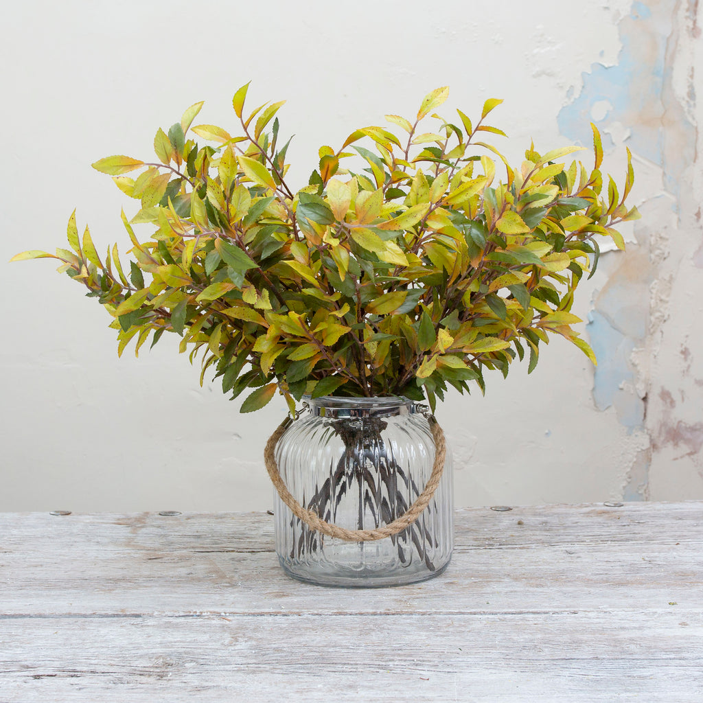 Olive branch with olives and sage green leaves - Peony Faux Flowers