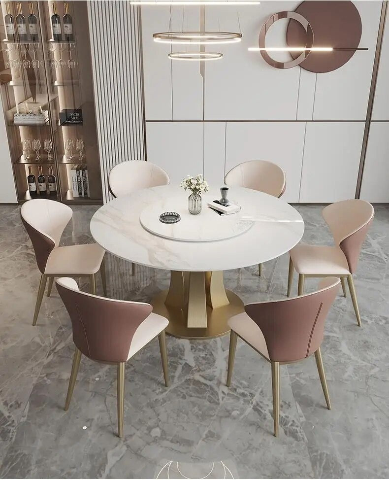 Sleek and Chic Round Dining Table Set