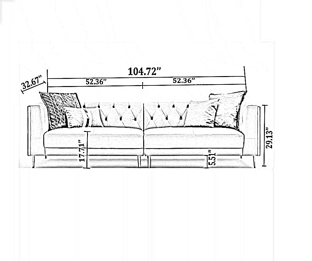 3-Seater Modern Indoor Leather Sofa / Lixra