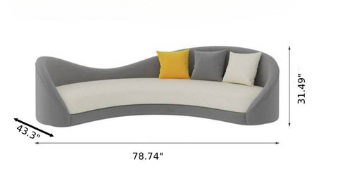 Curved Fabric Sofa Set For Living Room / Lixra
