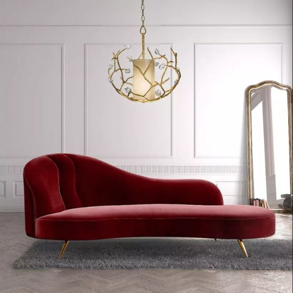 Enchanting Elegant Modern Velvet Fabric Chaise Longue Sofa – Lixra.com