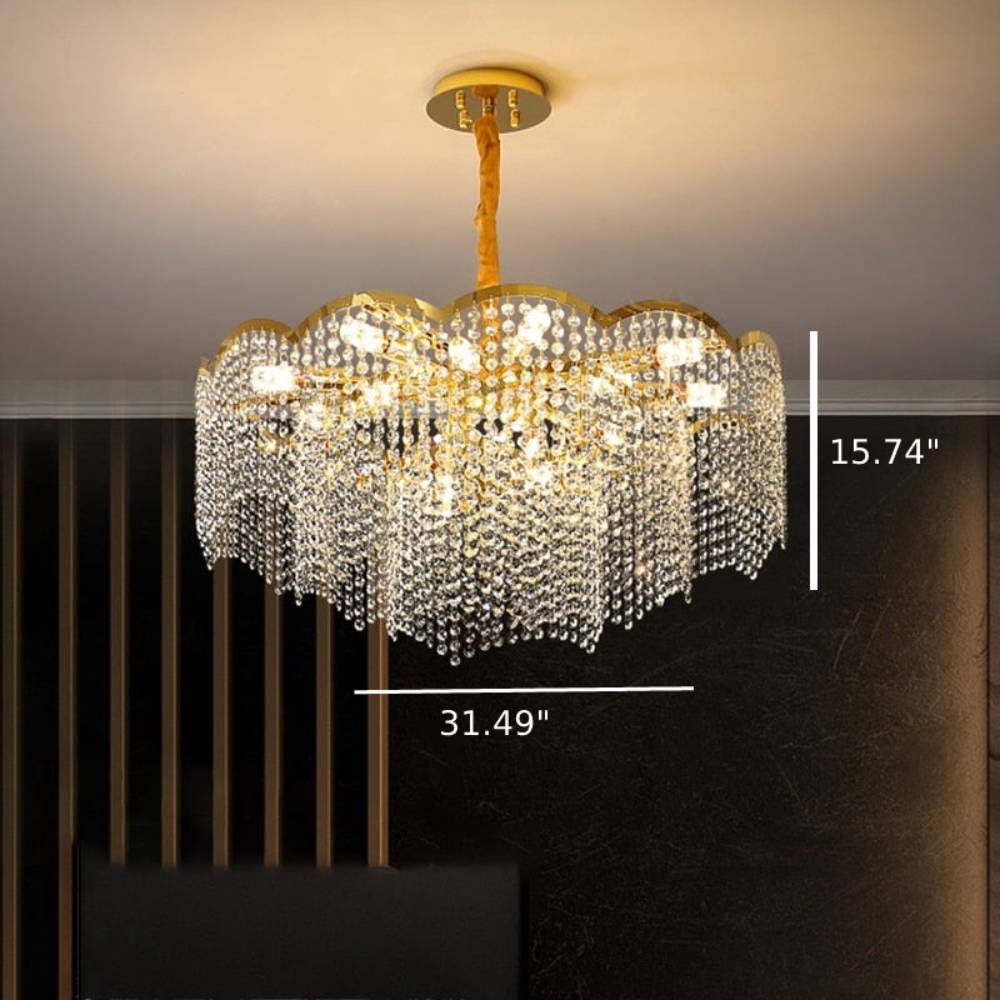 elegance crystal swag chandelier