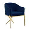 Contemporary X-Base Designed Stylish Velvet Dining Chairs - Lixra
