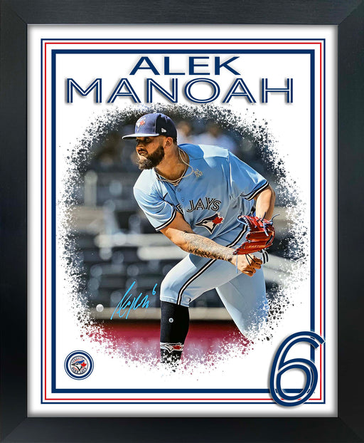 Alek Manoah Signed Number Frame with PhotoGlass Blue Jays