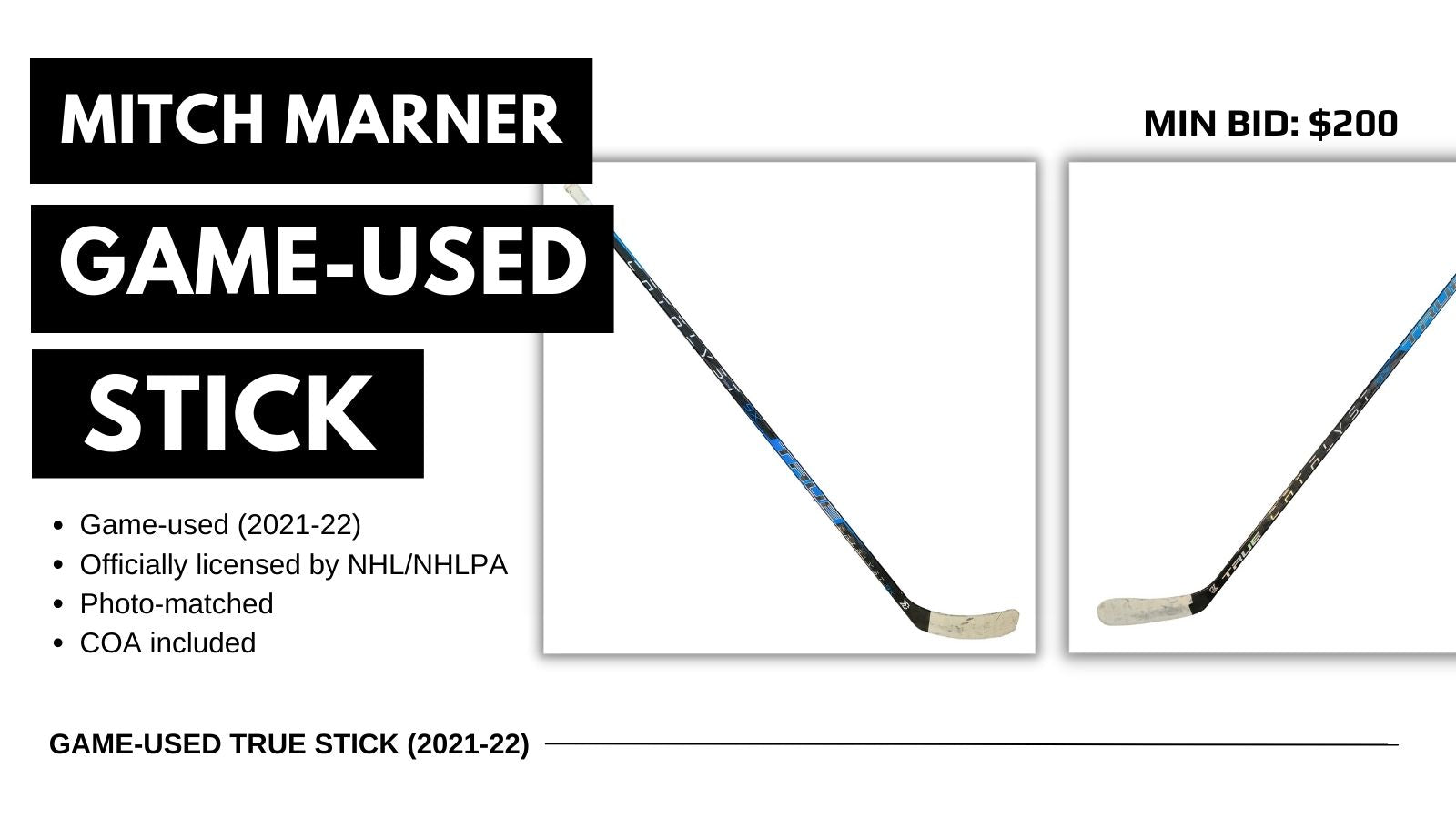 Mitch Marner Game-Used Stick. Frameworth Auctions