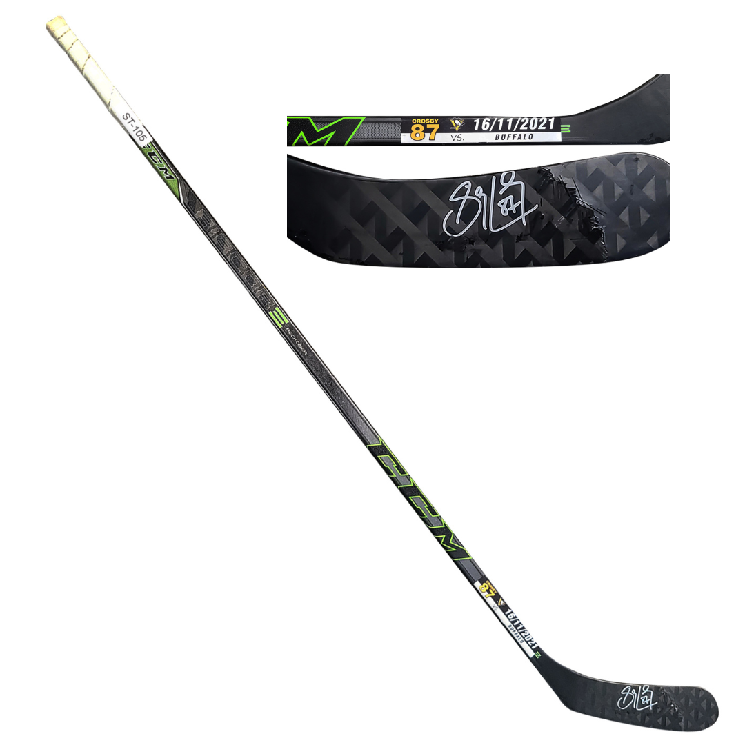 87 Sidney Crosby Game Used Stick - Autographed - Pittsburgh
